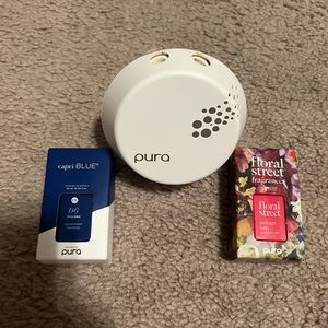 Pura device with 2 brand new/ unopened fragrances